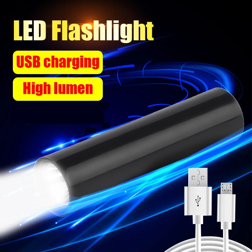 

Mini LED Flashlights Portable Torches 3 Lighting Modes Torches USB Recharging Flashlights Waterproof Outdoor Camping Flashlights