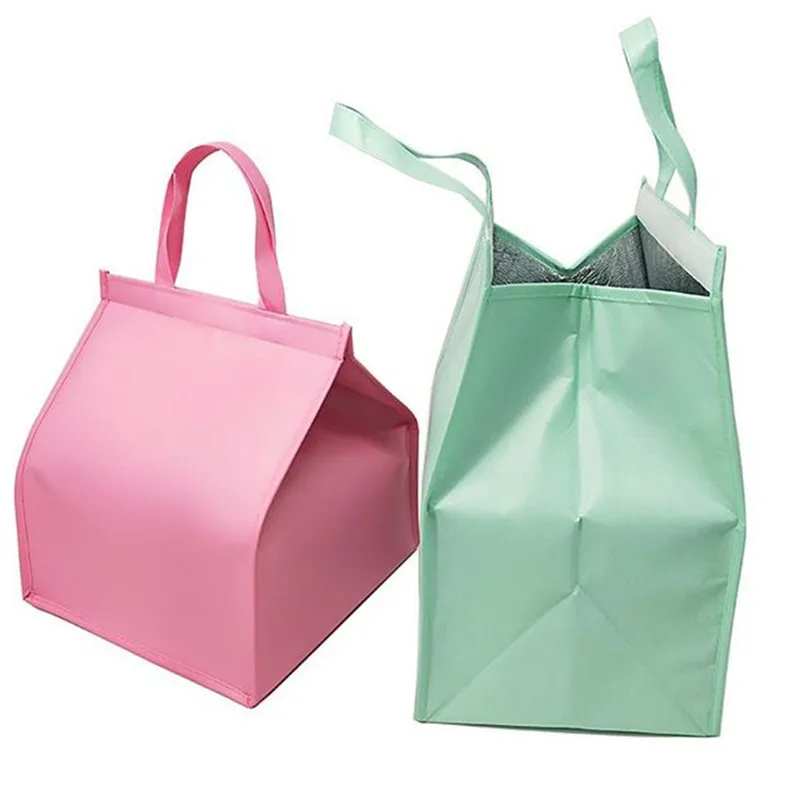 1Pc Silver Insulated Thermal Cooler Bag – Large Square Aluminum Foil Lunch Tote for Cak... - SKU ITCB1619 - UGI Packaging