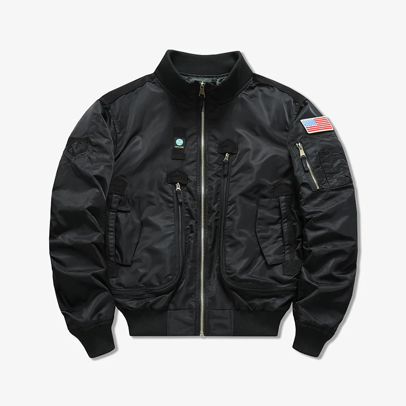 MA-1 American pilot cotton jacket men's autumn and winter thick warm baseball jacket fashion men's military fan