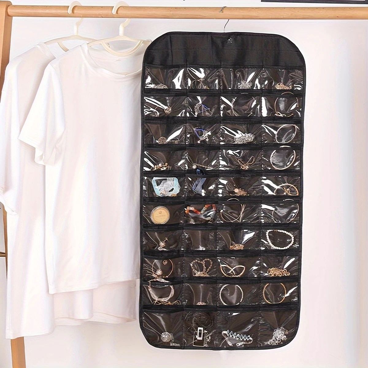 80-Pocket Hanging Jewelry Organizer