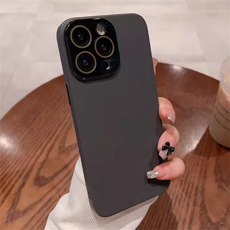 thumbnail image 1 of Funda protectora de lente de cobertura completa mate, cubierta dura ultrafina para iPhone 15, 14, 13, 12, 11 Pro Max, 15 Plus, 1 of 5