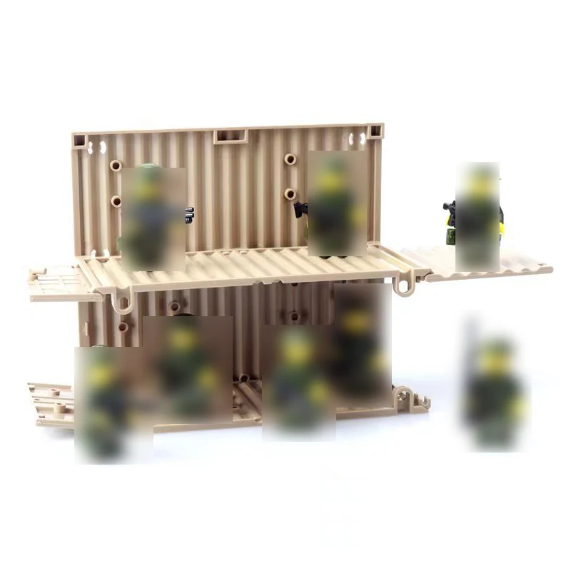 Beige Military Weapon Box Building Block Accessories