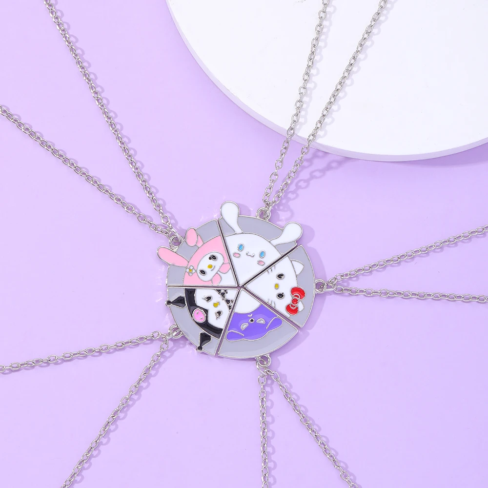 Pcs/Set Cartoon Animal Best Friends Necklace Rabbit Cat Pizza