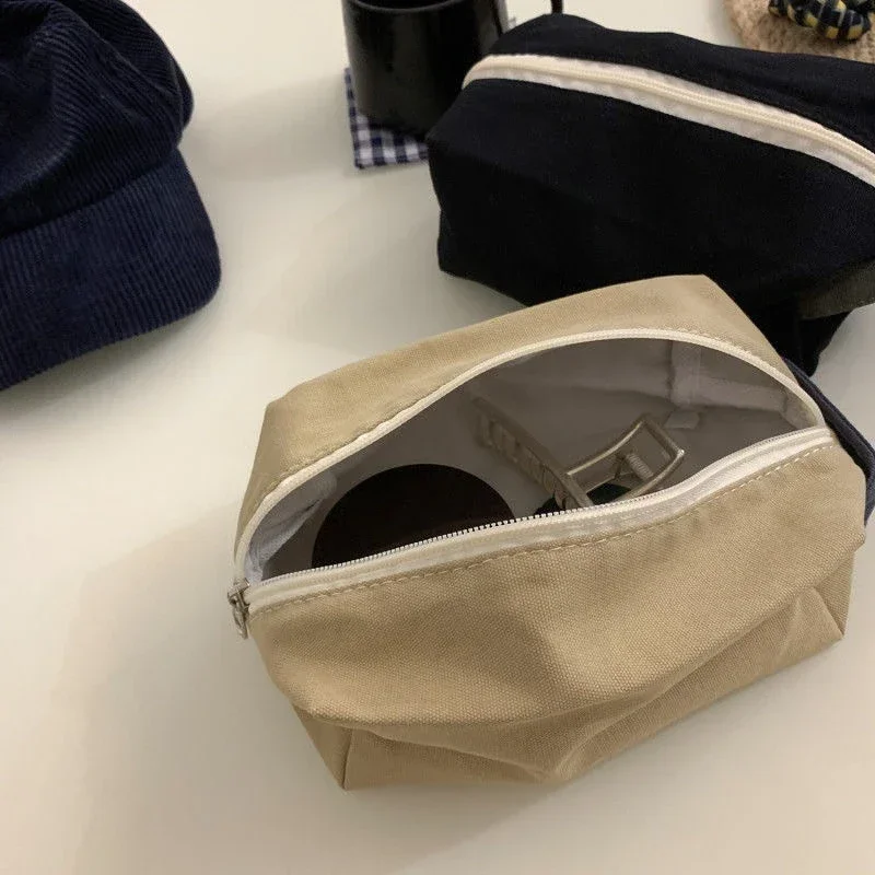 Fashion Korean Style Women Cosmetic Bag Travel Organizer Storage Bag Canvas Make Up Case Pouch Small Large Tote Makeup Kit Pouch 1