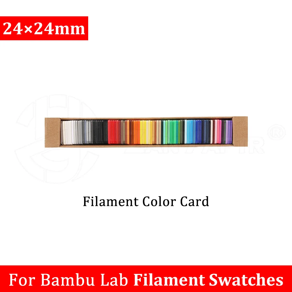 Pour les échantillons de couleurs de Filament de laboratoire Bambu 24*24mm 80 pièces consommables d'impression 3D couleur pour choisir le Type désésif et la couleur pièces 3D