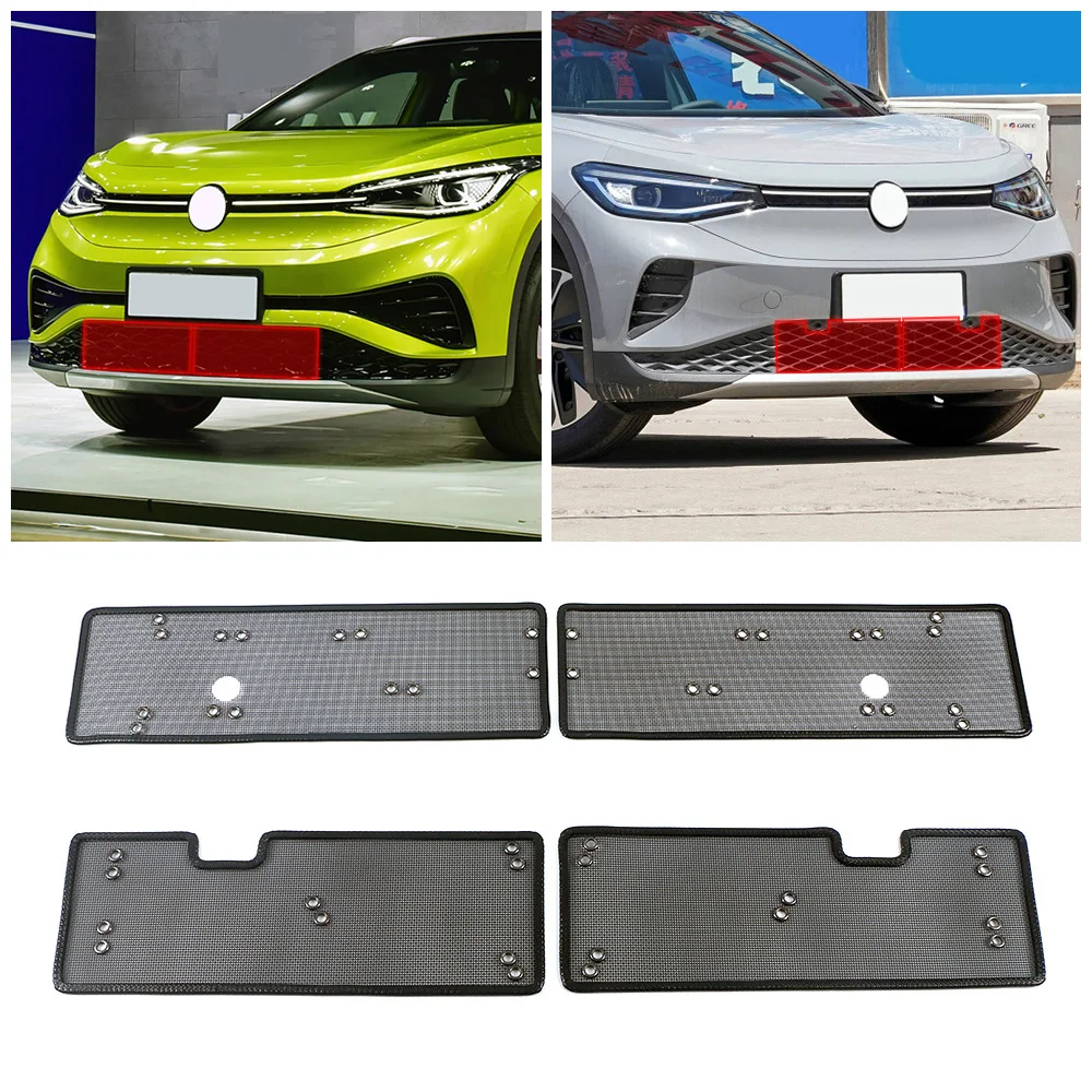 

For Volkswagen VW ID.4 ID.4X ID4 2021 2023 Front Center Grille Mesh Insert Net Accessories Protective Radiator Anti Pest Debris