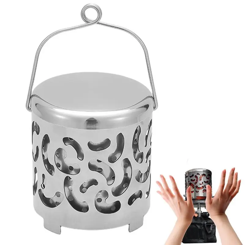 

Маленький Обогреватель Палатки нержавеющий маленький обогреватель для улицы, двухслойный обогревающий нагреватель для рук для кипячения воды, кемпинга, пешего туризма, рыбалки