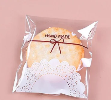 thumbnail image 1 of 100 bolsas de galletas transparentes con lazo fresco, 1 of 5