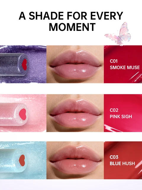 CATKIN Whiffle Dance Tinted Lip Balm Solid Lip Gloss Moisturizing Watery Colored jelly love Long-lasting