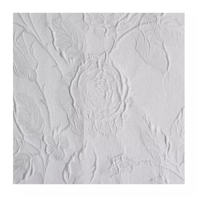 White Rose Jacquard Fabric Dress Jacket Diy Bag Designer Clothing Fabrics Cloth for Sewing Material By The Meter 5