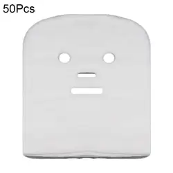 50 - Pack Precut Gauze Facial Mask Sheets - High Absorption Disposable Masks for Premium Skin Care and Spa Use (B - 50PCS)