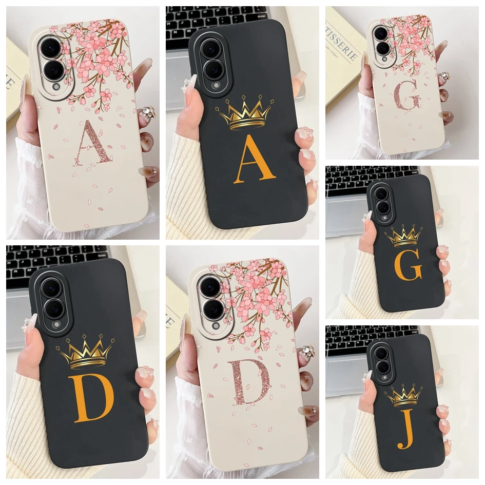 Elegant Crown Flower Soft Case - Stylish Protective Back Cover