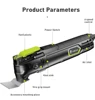 500W Electric Multifunction Oscillating Tool Electric Trimmer Saw Variable Speed with Accessories Home Decoration Renovate 5° 6
