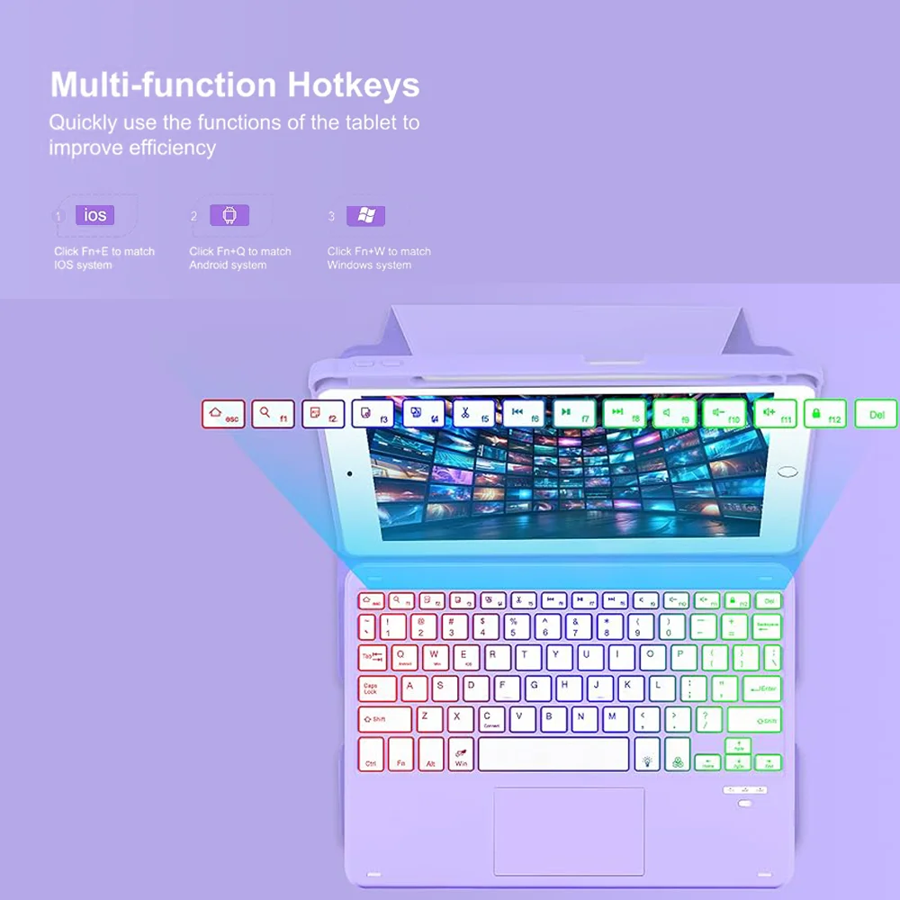 Wireless Detachable Keyboard and Trackpad with Mouse