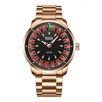 Mark Fairwhale 5031 nouveau 2025 montre pour hommes de marque supérieure Quartz chiffres arabes cadran rotatif roue montre automatique diamant lumineux 2