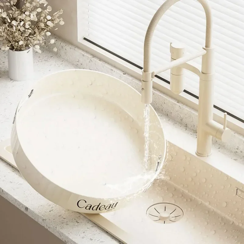 360Degree Rotatable Round Tray Countertop Multi Purpose Storage Tray Rotating Storage Rack Kitchen Bathroom Organization storage tray rotating storage organizer