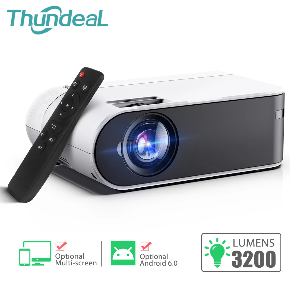 Thundeal Mini Projector Td60 Portable Home Cinema 3200 Lumens Smartphone  Multiscreen Video 3d Beamer Android Wifi Led Proyector - Projectors -  AliExpress