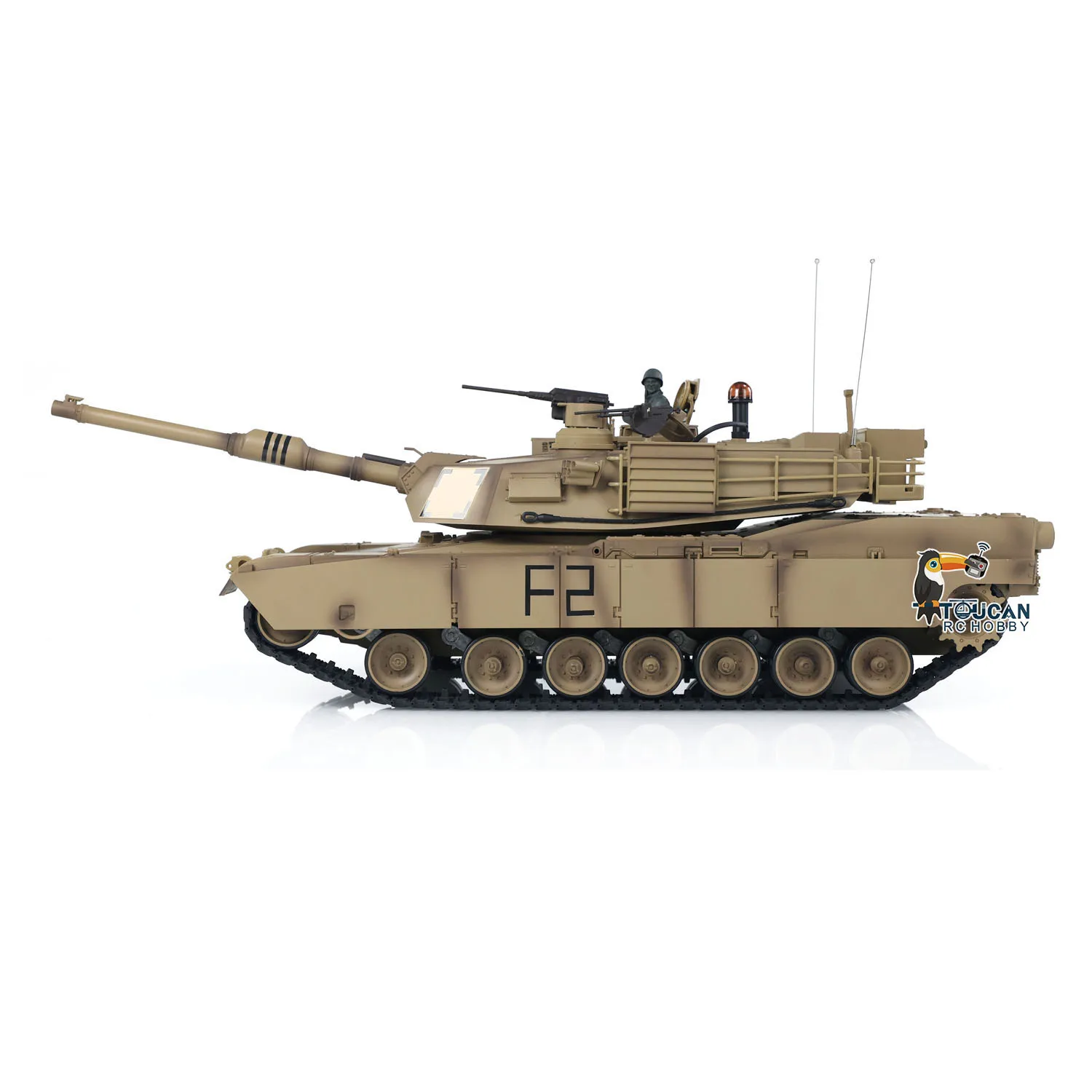 Heng Long 1/16 7.0 Plastic M1A2 Abrams RC Tank 3918 Steel Gearbox Barrel Recoil TH17792-SMT4 2