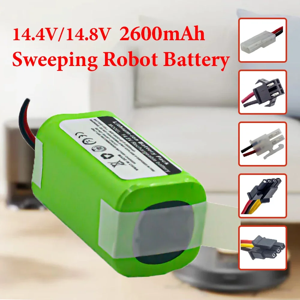 

14.4V/14.8V 2600mAh 4S1P Battery Pack Lithium Battery for ILIFE, Xiaomi, Polaris, Kitfort, DIBEA, Ecovacs,Sweeping Robot Battery