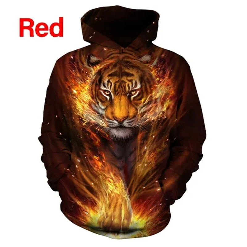 

Autumn New Fashion Cool Dog Tiger Lion Animal Hoodie 3D Printing Men's Round Neck Hoodie Tops Couple Hoodie Chilren Costumes
