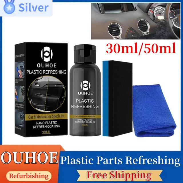 Plastic Revitalizing Coating Agent, Nano Plastic Refreshing Coating,  Plastic Refurbishment for Car Automotive Interior Cleaning Agent (50ML-1Pc)