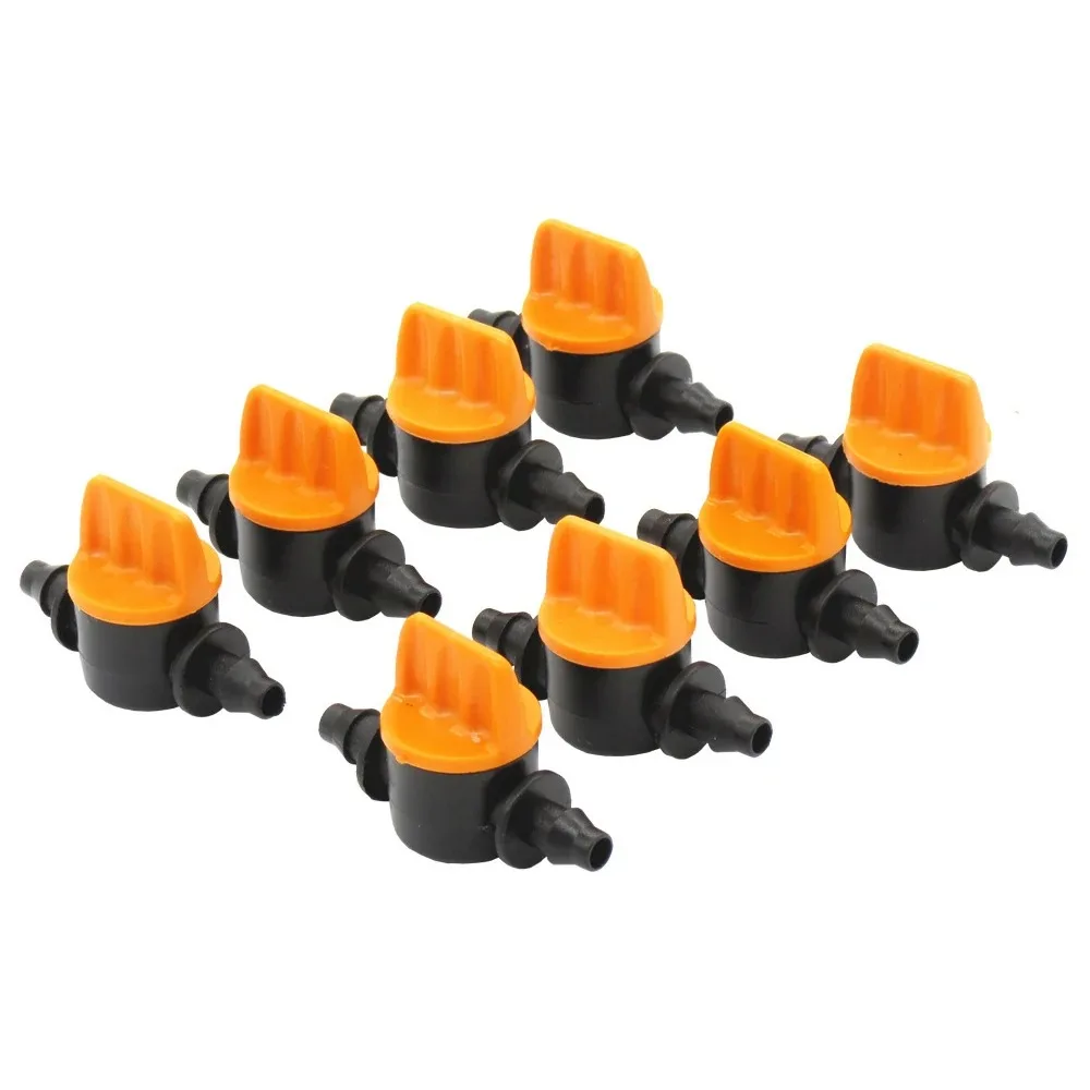 20 Stück PVC-Rohr-Durchgangsventile für Bewässerung, Doppelanschluss-Miniventil, Tropfbewässerungs-Kapillarventil, Mini-Schaltventil für 4/7mm Schlauchbewässerung