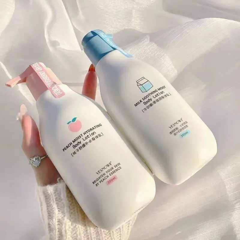 Peach Body Lotion Milk For Women Anti-Wrinkle Anti Dry Whitening Cream Care Skin Repair Bleaching Moisturizing Brightening 300ml 6