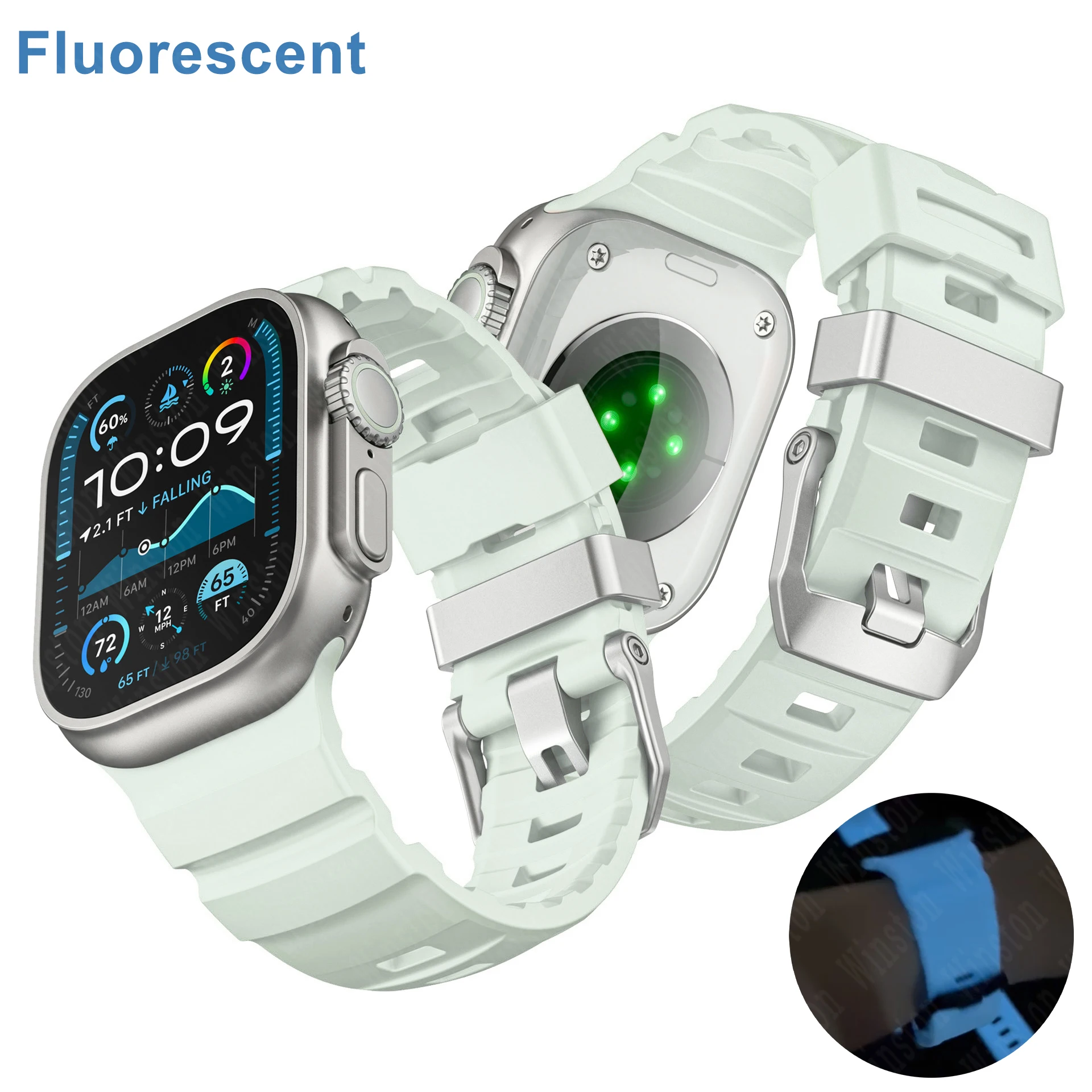 Fluorescent Silicone Sport Band Bracelet