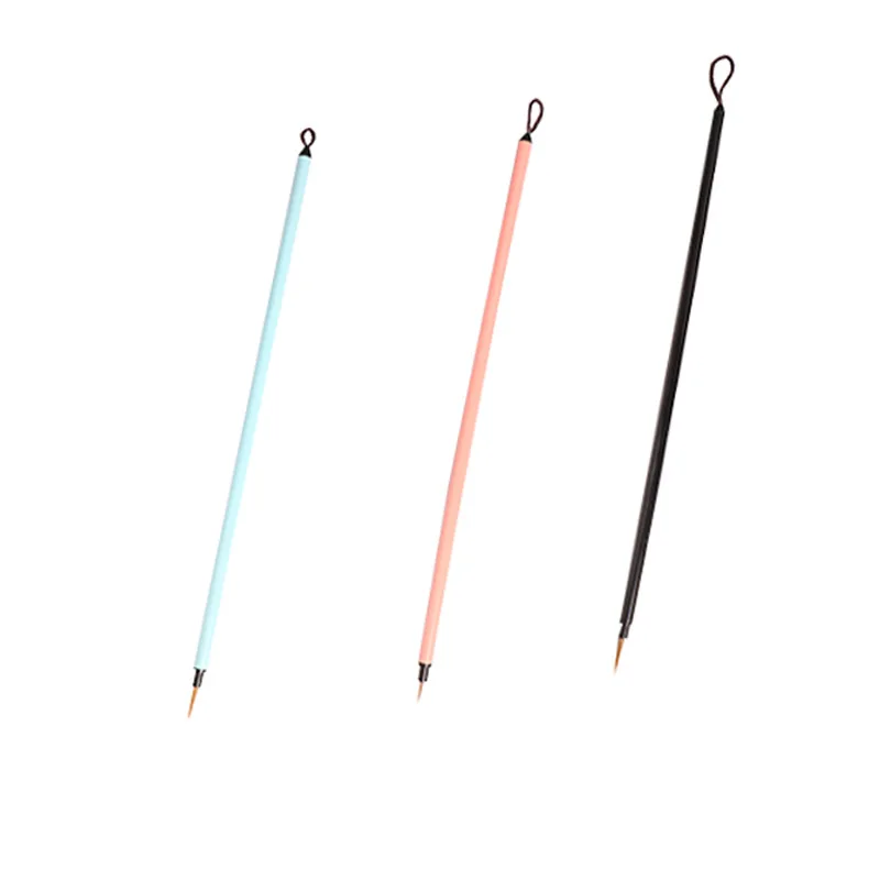 Paint Brushes 3pcs set nylon durable steel rod nail art hook pen stroke watercolor gouache oil painting acrylic nail art brush