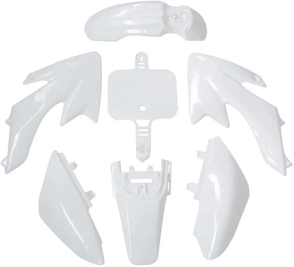 TDPRO White BODY PLASTIC or Pink DECALS Seat or Fuel Tank for CRF50 Pit Bike 110cc 125cc