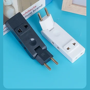 EU Plug Adapte 4 in 1 Wall Outlet Extension Eu ซ็อกเก็ตไฟฟ้า 180 องศาปลั๊กอะแดปเตอร์ Travel Aadapter แบบพกพา Power Converte 1