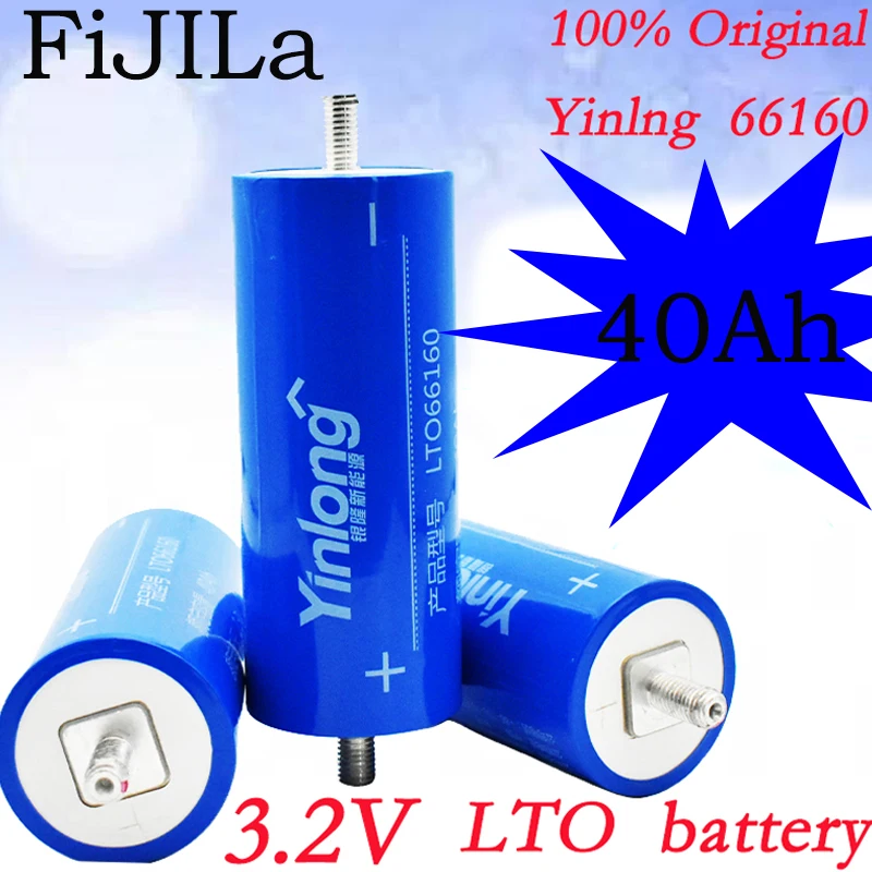

Nieuwe 100% Originele Yinlong LTO66160H 2,3 V 40Ah Cilindrische Lithium-Ionen Batterij Titan Oxid Lto 66160 Titanate