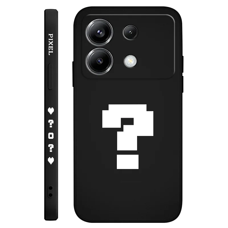 Vibrant Pixel Question Silicone Phone Case Cover