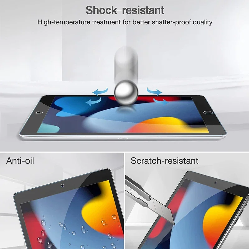 For 2020 iPad 10.2 inch 7th 8th 9th tempered glass screen protector 9H A2603 A2604 A2270 A2428 A2429 A2200 A2198 A2197 5