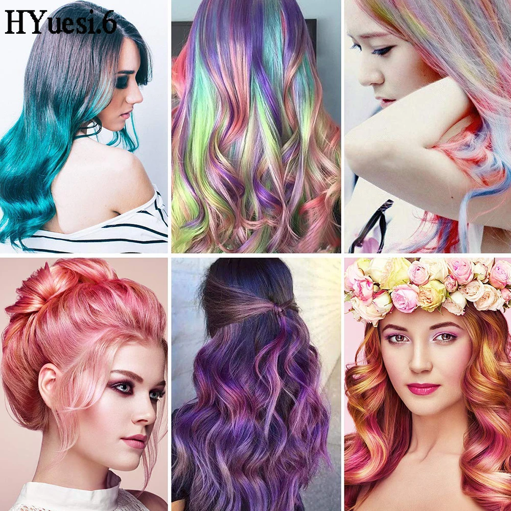 Description Picture 6 of item10 Color Washable Hair Chalk Combs Portable Non Toxic Temporary Hair Color Comb For Girl Cosplay Birthday Halloween Party Makeup