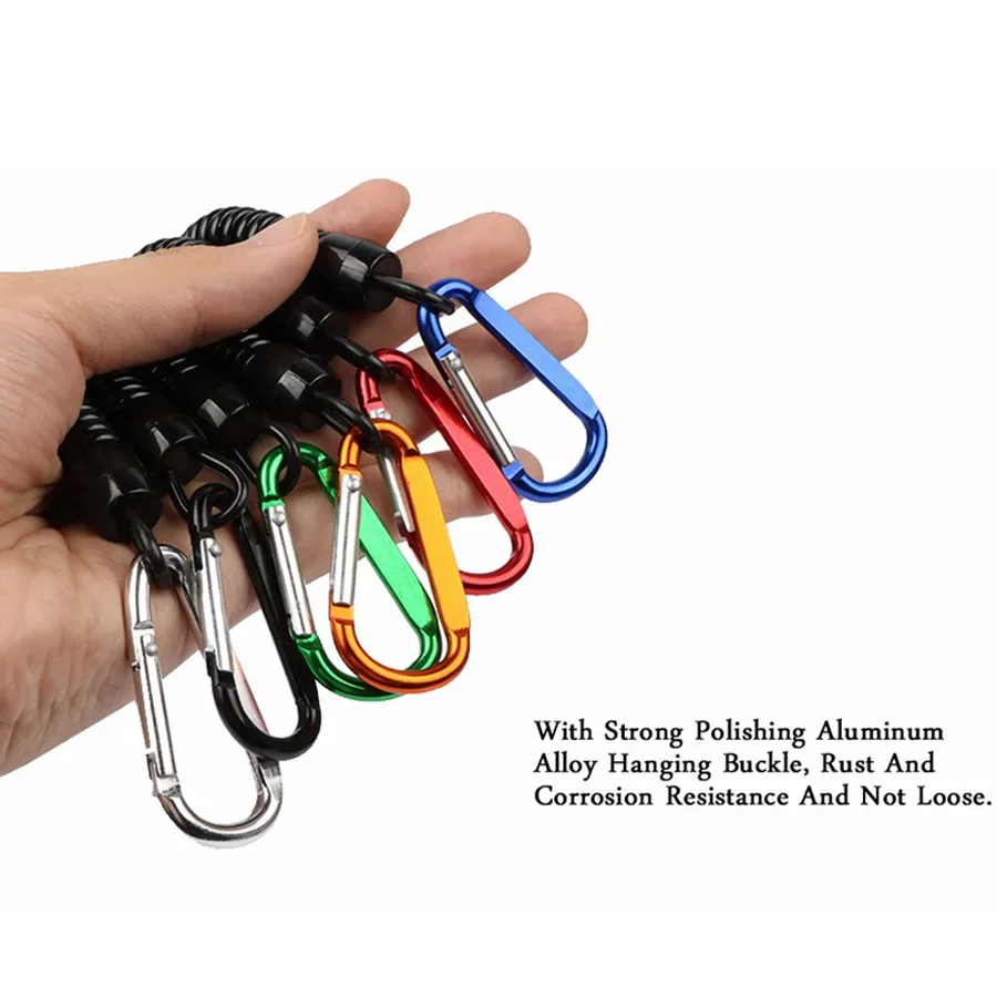 6pcs Pull Elastic Fixed Anti Lost Fishing Pole Rope Fish Wheel Type Protection Multi Function Tool Fishing Tackle Accessories fishing rope fishing lanyards fishing rubber band