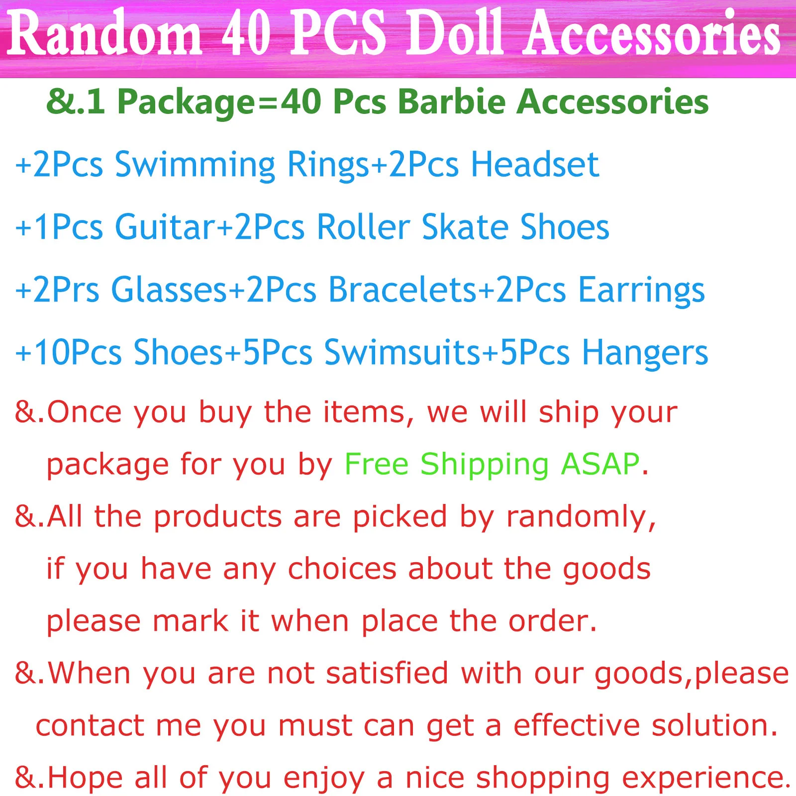 40Pcs/Set Barbies Doll Clothes Swimsuits Bikini Accessories for Barbie Doll  Shoes Boots Skateboard For Barbie