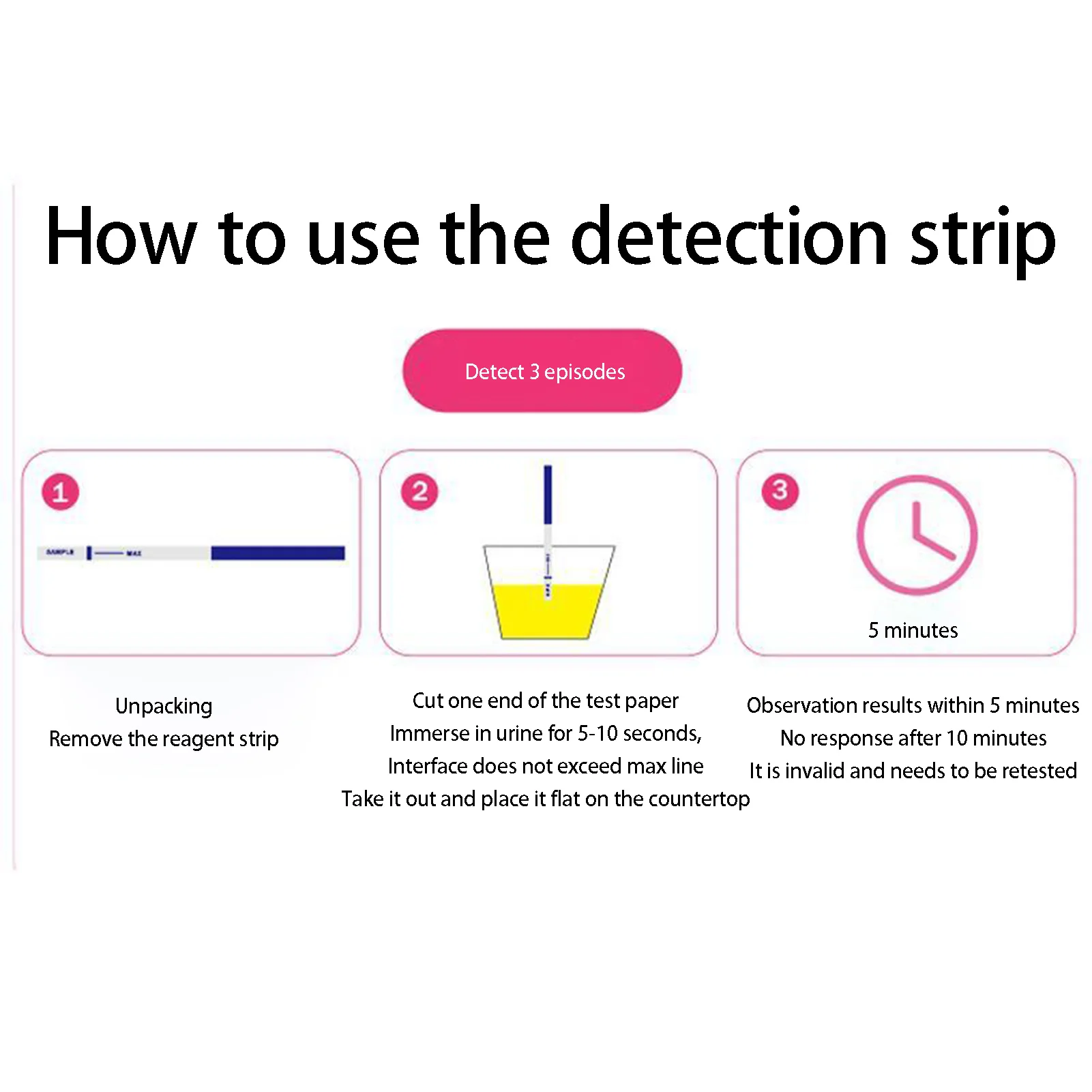 Pregnancy Test Strips Women Early Pregnancy Test Sets 10PCS Female Household Urine Measuring Kit