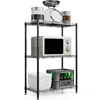 3 Tier Shelves Storage, Wire Shelf Unit, Standing Adjustable Metal Shelves Organizer, Storage Racks for Restaurant Garage Pant 1