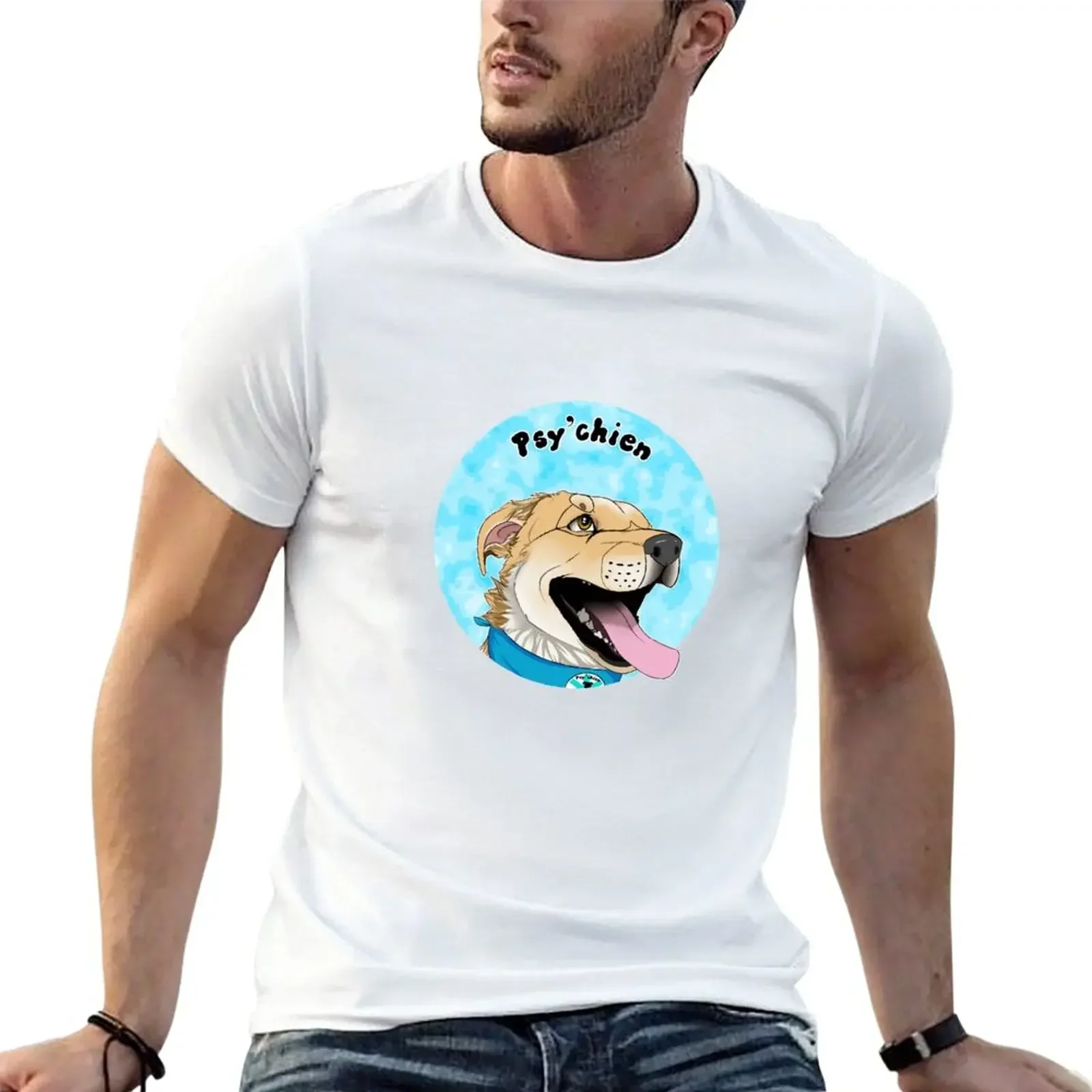 

Psy'chien Smiling T-Shirt hippie clothes vintage mens workout shirts