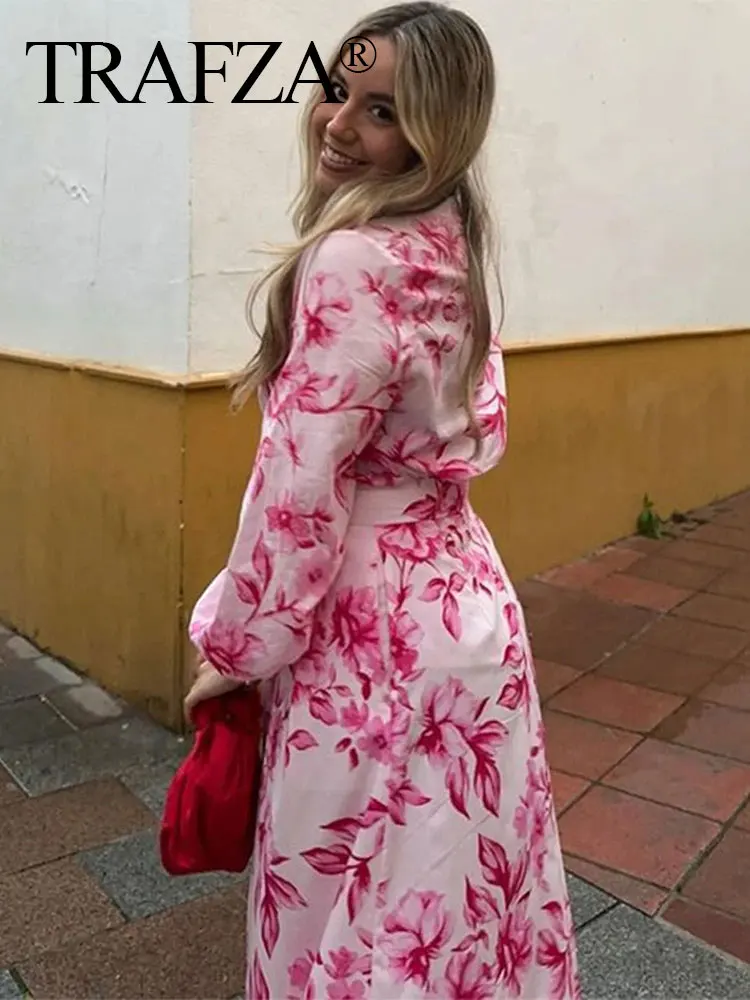 HH Floral Print Shirt Skirt Sets Women Elegant Long Sleeve Shirt Top Midi Skirts Female 2024 Spring Summer Lady Outfit