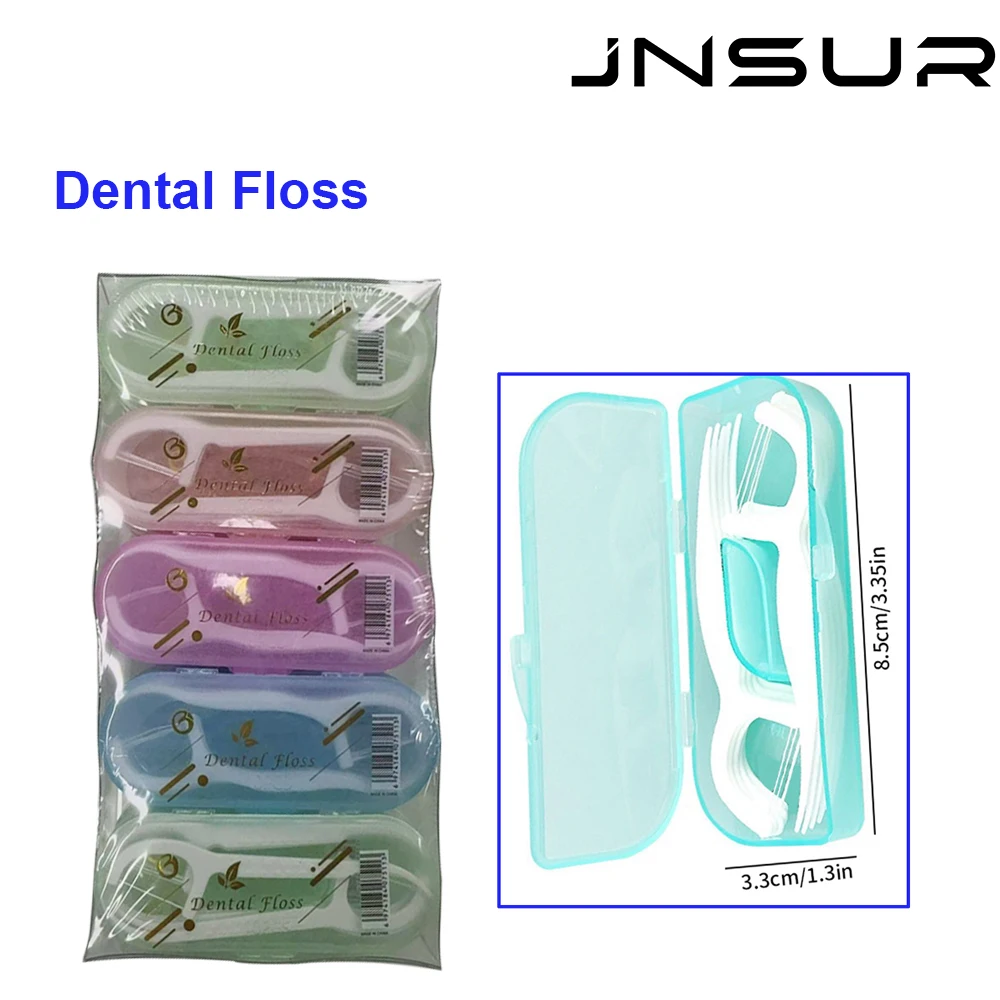 10pcs Dispenser Portable Toothpick Dental Floss Stick Storage Thread Holder Picks Teeth Cleaning Tool Small Hilo Storage Box