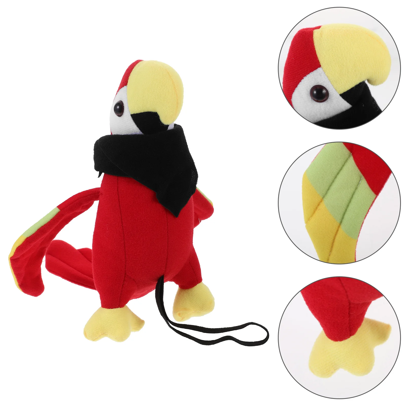 

Halloween Pirate Costume Accessory Cosplay Outfits Simulation Parrot Ornaments Props Realistic Stuffed Bird Model Plush Supply