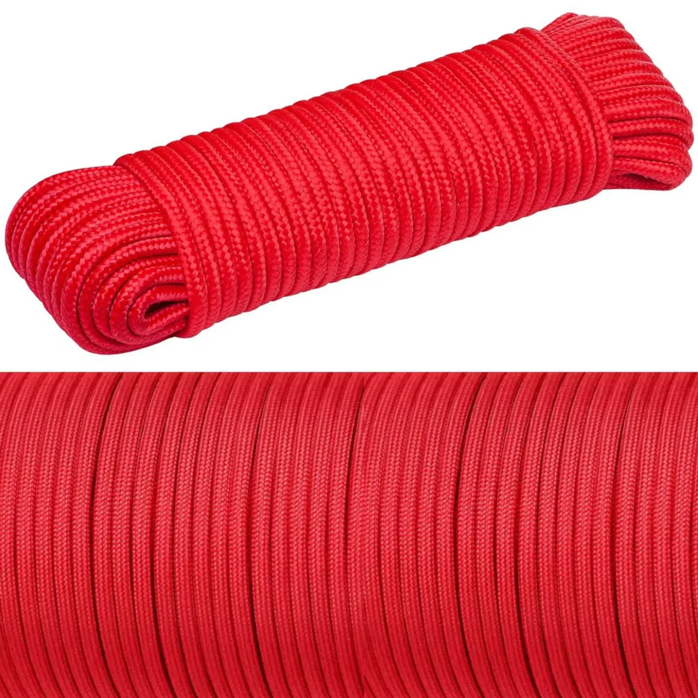 Durable 4mm 7-Strand Nylon Paracord - Versatile Survival Rope for Camping, DIY, and Outdoor Adventures