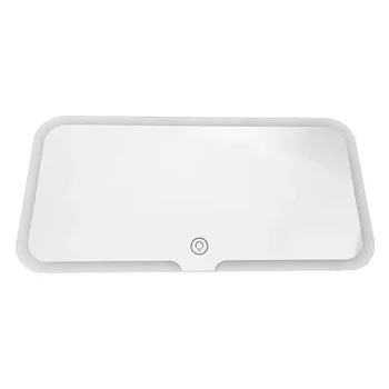 Intelligent Touch LED Mirror Rechargeable Makeup Mirror Size 23.5*12.7cm Car Vanity Mirror 600 MAh Lithium Battery Compact Size 1
