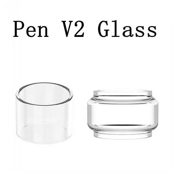 2 pz/lotto Vape Pen V2 Kit Piatto Dritto Normale Grasso Vetro Esteso Tubo Ragazzo Convesso Lampadina di Ricambio