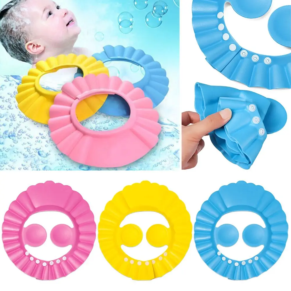 Waterproof EVA Baby Shower Cap for Kids Eye Protection