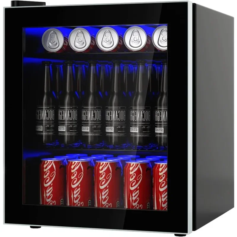 Compact Beverage Refrigerator with Glass Door