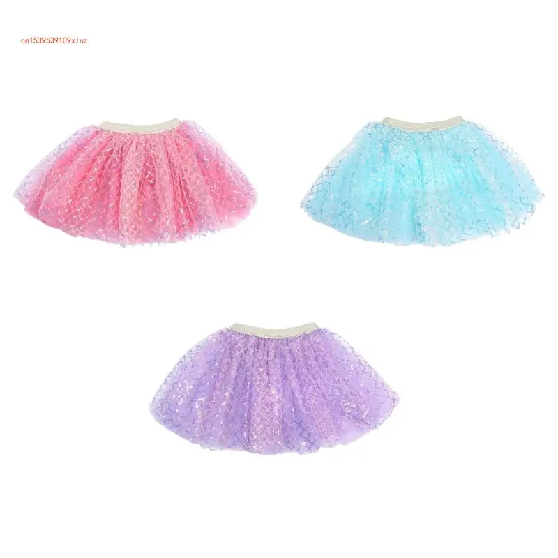 

Baby Girls Layered Skirt Sparkling Sequins Tulle Dance Skirts 0-8 Years