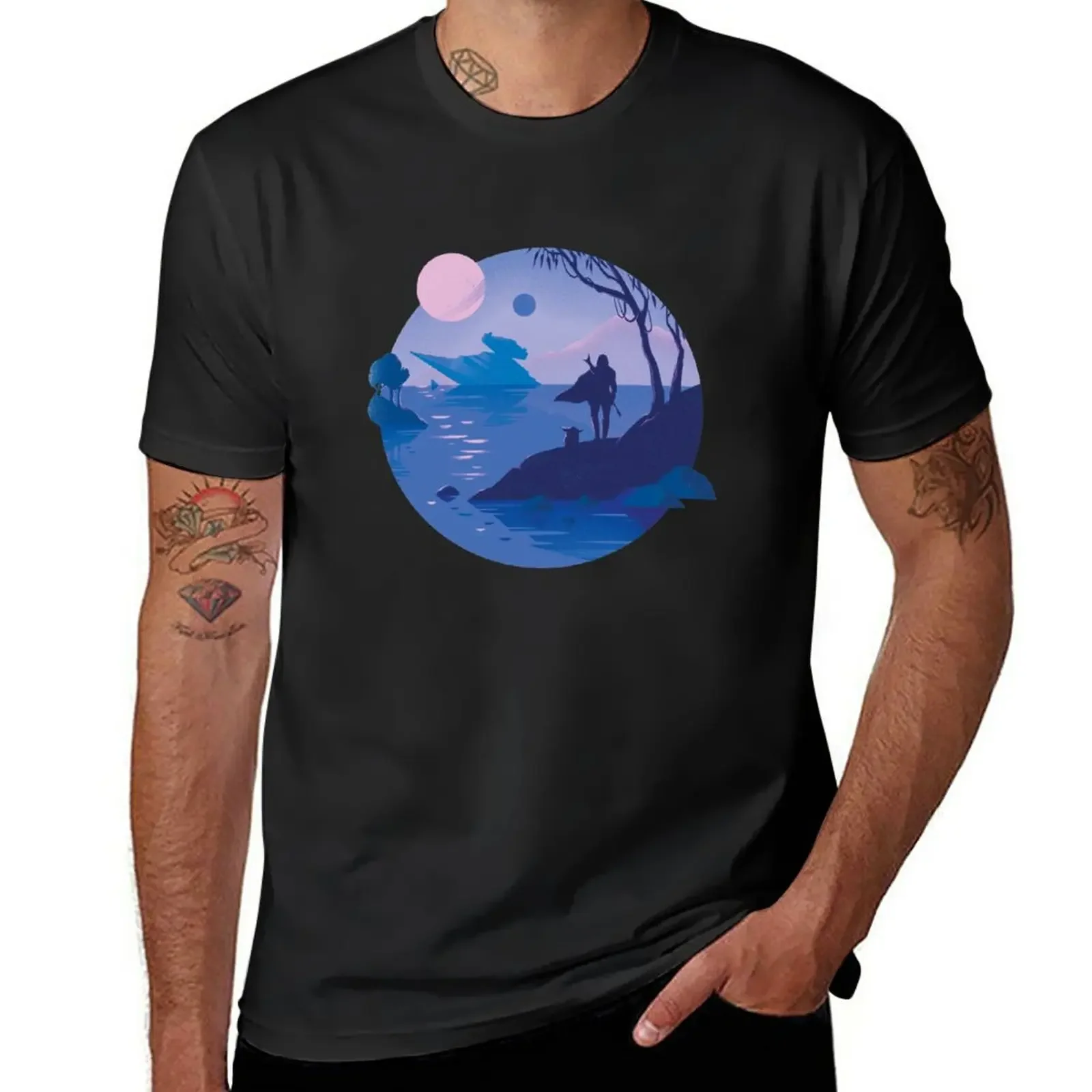 

Galaxy blues T-Shirt summer tops animal prinfor boys Men's t shirts
